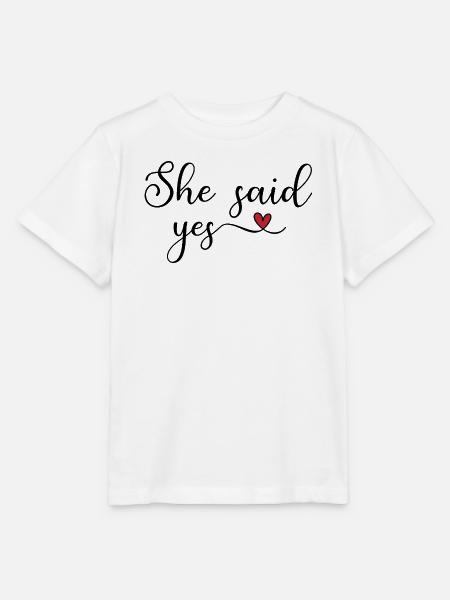 sie hat ja gesagt - Stanley/Stella Kinder T-Shirt MINI CREATOR  - Weiß