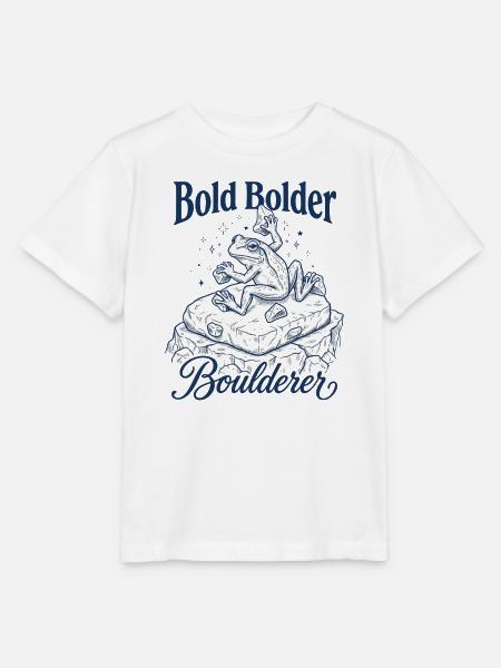 Bouldern Bold Bolder Boulderer - Stanley/Stella Kinder T-Shirt MINI CREATOR - Weiß