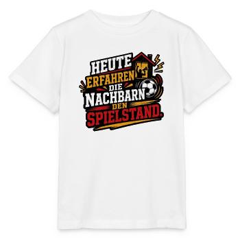 Heute erfahren die Nachbarn den Spielstand - Stanley/Stella Kinder T-Shirt MINI CREATOR  - Weiß - Vorne - Maike (125cm)