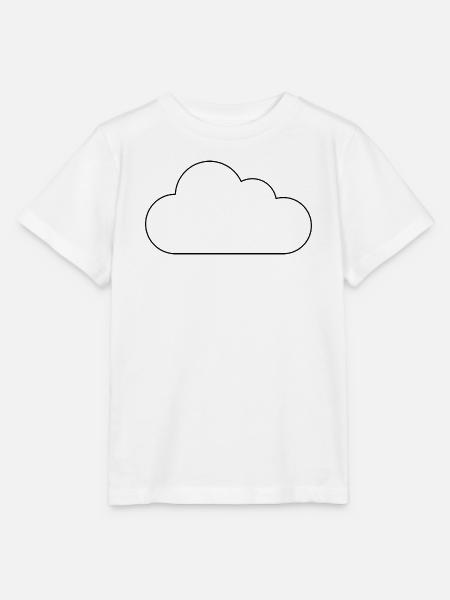 Wolkenumriss - Stanley/Stella Kinder T-Shirt MINI CREATOR - Weiß