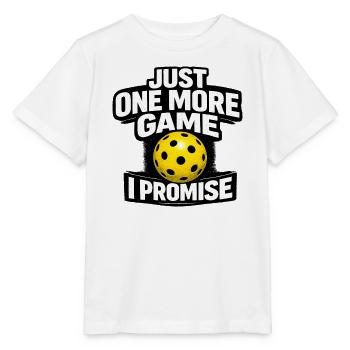 Nur noch ein Spiel, ich verspreche - Stanley/Stella Kinder T-Shirt MINI CREATOR  - Weiß - Vorne - Maike (125cm)