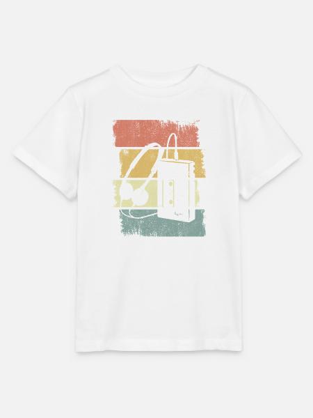 Kassettenspieler Grafik - Stanley/Stella Kinder T-Shirt MINI CREATOR  - Weiß
