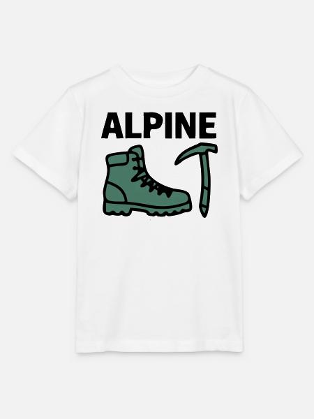 Wanderschuh Eispickel Alpine Bergsteigen Klettern - Stanley/Stella Kinder T-Shirt MINI CREATOR - Weiß