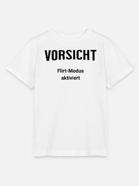 Vorsicht - Flirt-Modus aktiviert - Stanley/Stella Kinder T-Shirt MINI CREATOR - Weiß