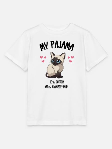 Siamkatzen-Pyjama - Stanley/Stella Kinder T-Shirt MINI CREATOR - Weiß