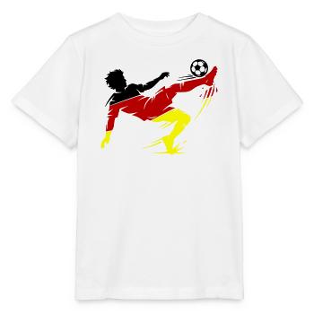 Retournée en pied aérien Allemagne Football - T-shirt bio MINI CREATOR Stanley/Stella Enfant - blanc - Devant - Maike (125cm)