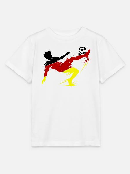 Fallrückzieher Deutschland Fussball - Stanley/Stella Kinder T-Shirt MINI CREATOR - Weiß