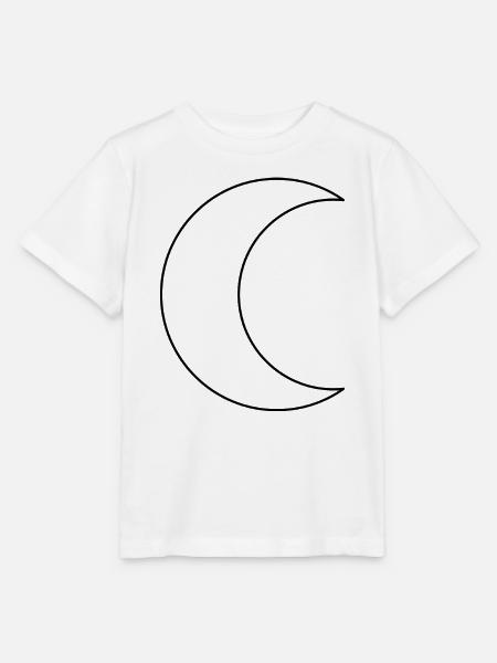 Halbmond-Umriss - Stanley/Stella Kinder T-Shirt MINI CREATOR - Weiß