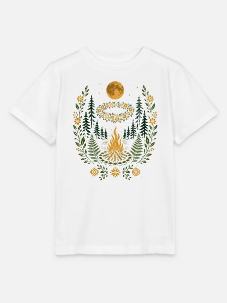 Kupala-Nacht-Lagerfeuer - Stanley/Stella Kinder T-Shirt MINI CREATOR  - Weiß