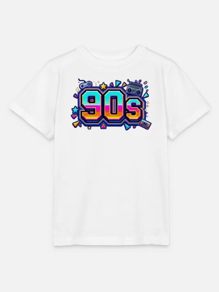 Retro 90er Neon-Pop Design - Stanley/Stella Kinder T-Shirt MINI CREATOR - Weiß