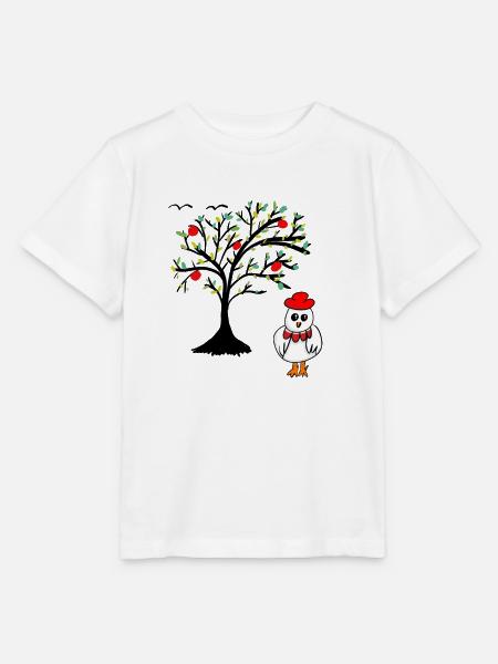 Apfelbaum Huhn Henne Hühner Baum  - Stanley/Stella Kinder T-Shirt MINI CREATOR  - Weiß