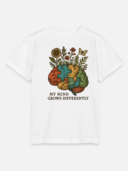 Gehirn-Puzzle wächst anders - Stanley/Stella Kinder T-Shirt MINI CREATOR  - Weiß