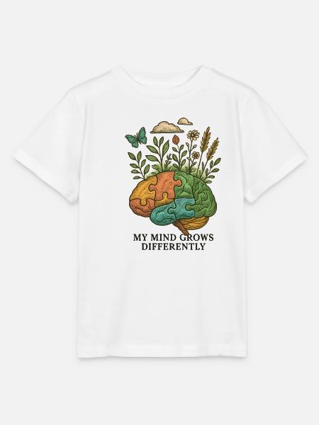 Gehirn wächst anders - Stanley/Stella Kinder T-Shirt MINI CREATOR  - Weiß