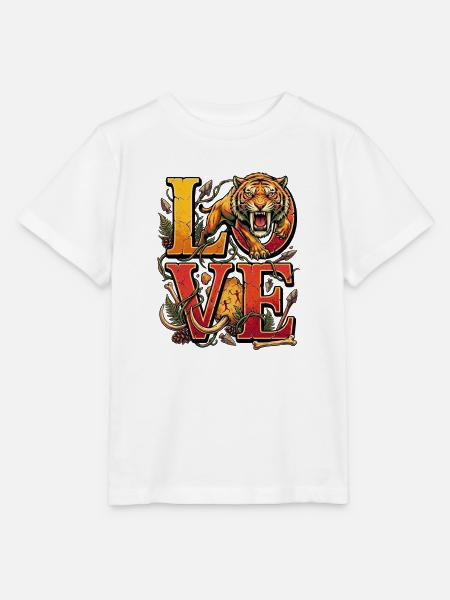 Tigerliebe Dschungelherz - Stanley/Stella Kinder T-Shirt MINI CREATOR - Weiß