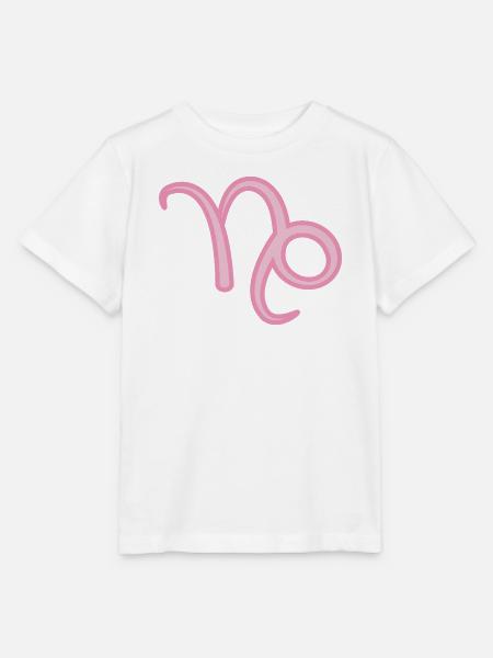 Steinbock Tierkreiszeichen Pastellrosa - Stanley/Stella Kinder T-Shirt MINI CREATOR - Weiß