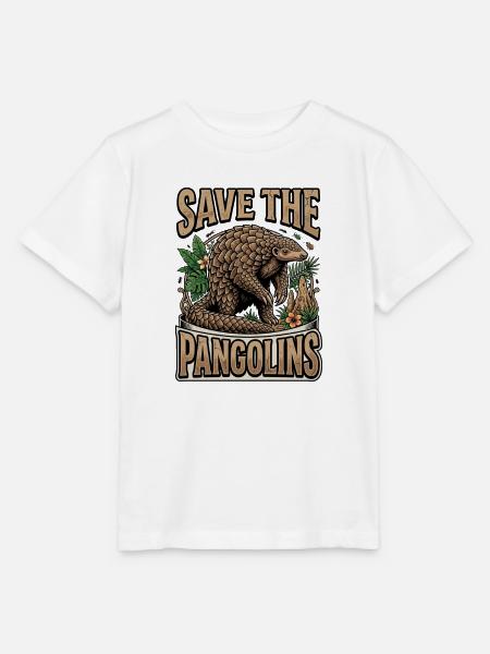 Rette Pangoline – Pangolin Schutz - Stanley/Stella Kinder T-Shirt MINI CREATOR - Weiß