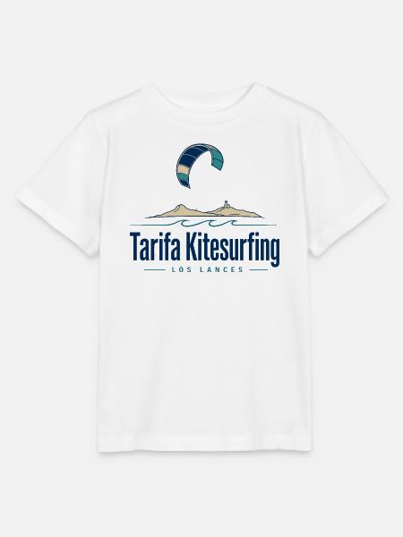 Tarifa Kitesurfing Logo Am Strand - Stanley/Stella Kinder T-Shirt MINI CREATOR - Weiß