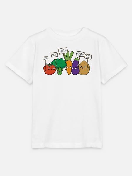 Veggie Anti-veganer Protest - Stanley/Stella Kinder T-Shirt MINI CREATOR - Weiß