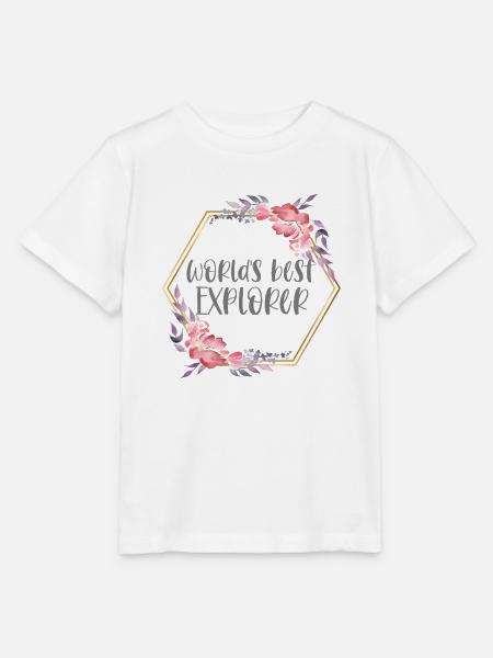 Best Explorer – Forscherin Geschenk - Stanley/Stella Kinder T-Shirt MINI CREATOR  - Weiß