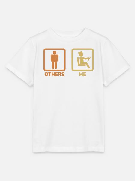 Busfahrer Strichmännchen - Stanley/Stella Kinder T-Shirt MINI CREATOR  - Weiß