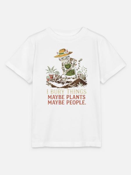 Katzengärtner: Gräbt Pflanzt Lacht - Stanley/Stella Kinder T-Shirt MINI CREATOR - Weiß