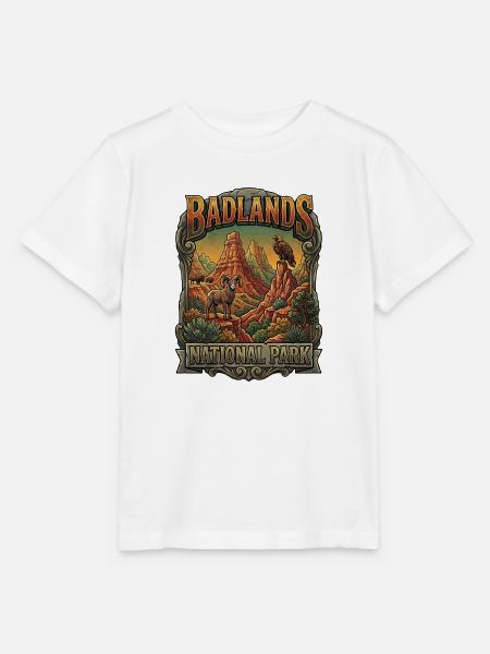 Badlands Nationalpark Poster - Stanley/Stella Kinder T-Shirt MINI CREATOR  - Weiß
