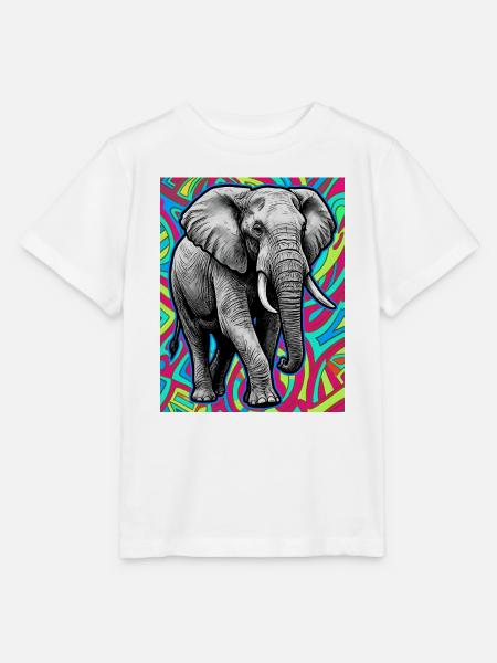 Elefant - Stanley/Stella Kinder T-Shirt MINI CREATOR  - Weiß