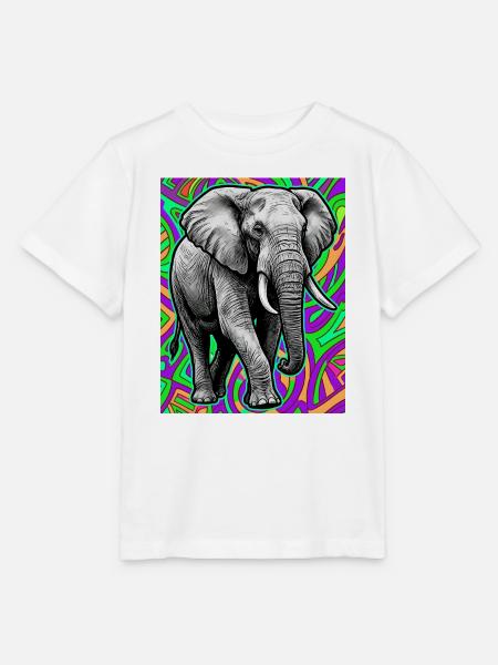 Elefant - Stanley/Stella Kinder T-Shirt MINI CREATOR - Weiß