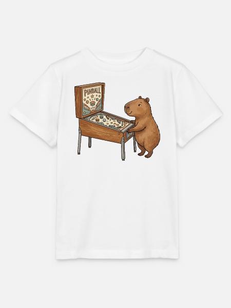 Bär am Pinballtisch - Stanley/Stella Kinder T-Shirt MINI CREATOR - Weiß