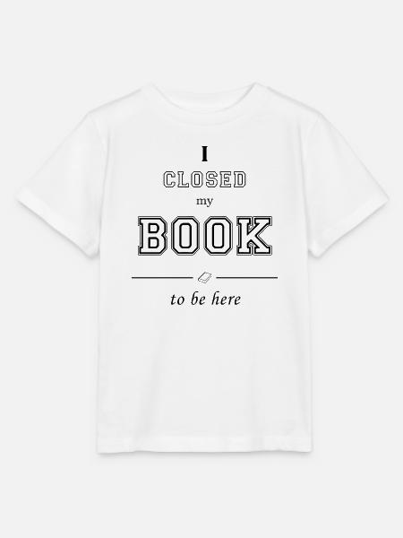 I_closed_my_book - Stanley/Stella Kinder T-Shirt MINI CREATOR - Weiß