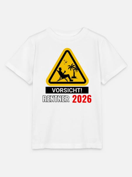 Vorsicht! Rentner 2026 - Stanley/Stella Kinder T-Shirt MINI CREATOR  - Weiß