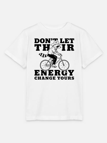 Waschbär Fahrrad Spruch - Stanley/Stella Kinder T-Shirt MINI CREATOR - Weiß