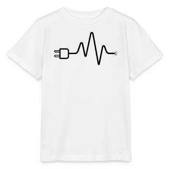 Electrician ECG Plug Cable Heartbeat - Stanley/Stella MINI CREATOR Kids’ T-Shirt - white - Front - Maike (125cm)