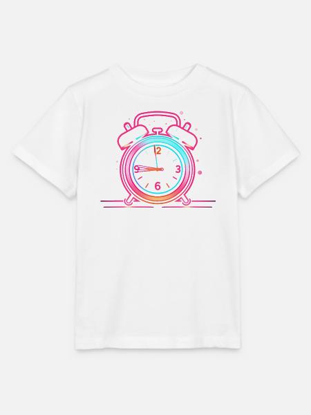 Retro Glockenuhr - Stanley/Stella Kinder T-Shirt MINI CREATOR - Weiß