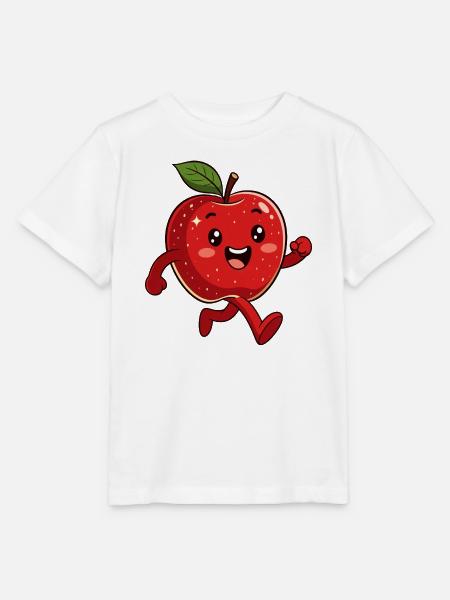 Roter Apfel - Stanley/Stella Kinder T-Shirt MINI CREATOR  - Weiß