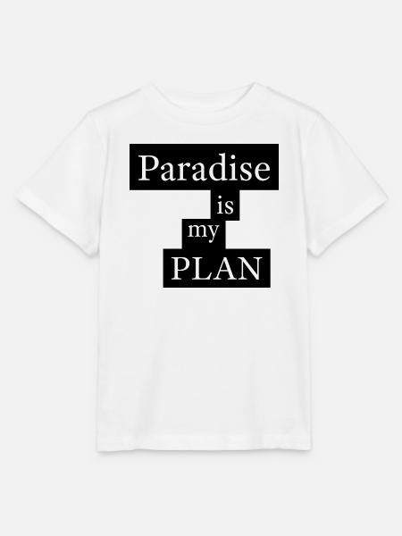 Paradise is my plan - Stanley/Stella Kinder T-Shirt MINI CREATOR - Weiß