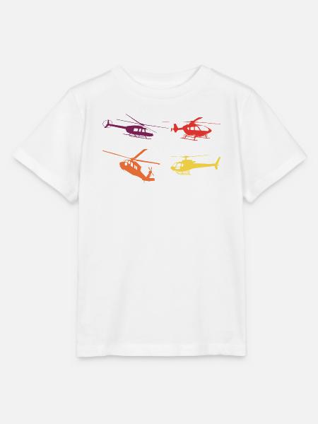 Hubschrauber Retro - Stanley/Stella Kinder T-Shirt MINI CREATOR - Weiß