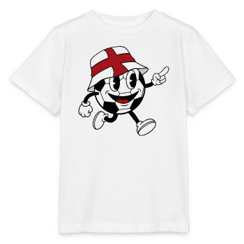 England Football Fan Retro Comic Mascot - Stanley/Stella MINI CREATOR Kids’ T-Shirt - white - Front - Maike (125cm)