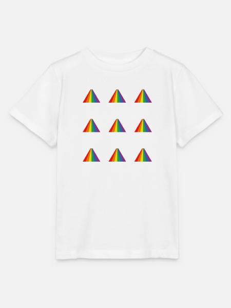 Regenbogenpyramidenmuster - Stanley/Stella Kinder T-Shirt MINI CREATOR  - Weiß