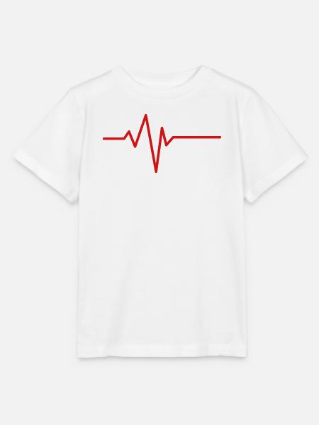 Herzschlag-Kardiogramm - Stanley/Stella Kinder T-Shirt MINI CREATOR - Weiß