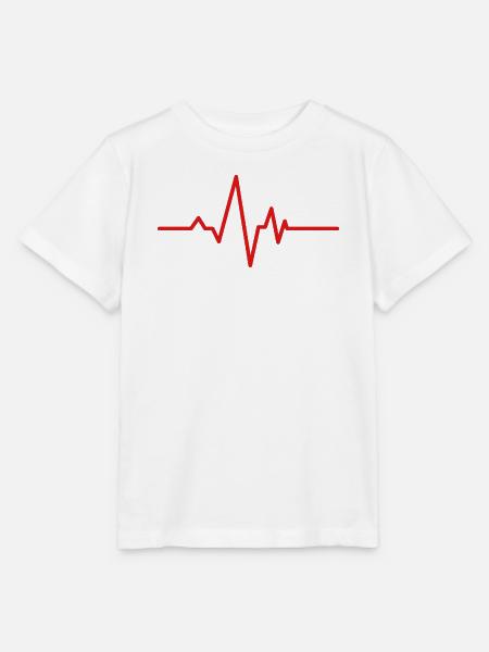 Herzschlag-Kardiogramm - Stanley/Stella Kinder T-Shirt MINI CREATOR - Weiß