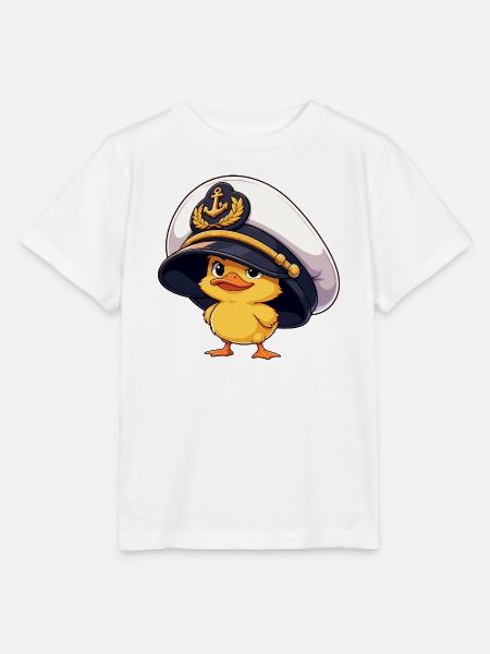 Kapitän Erpel Küken - Stanley/Stella Kinder T-Shirt MINI CREATOR  - Weiß