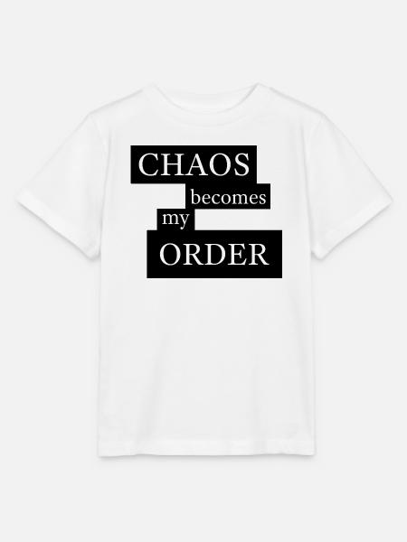Chaos Becomes My Order - Stanley/Stella Kinder T-Shirt MINI CREATOR  - Weiß