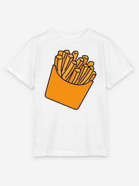 Pommes Fries Illustration - Stanley/Stella Kinder T-Shirt MINI CREATOR - Weiß