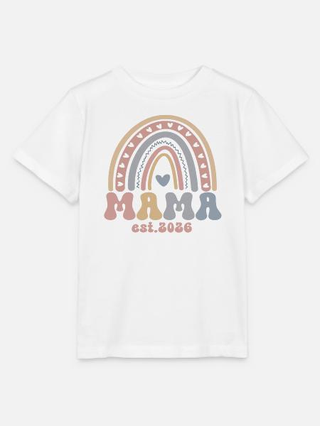 Mama Mom Baby Beste Mama Muttertag Regenbogen - Stanley/Stella Kinder T-Shirt MINI CREATOR - Weiß