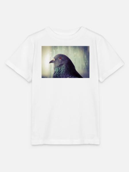Irisierende Taubenporträt - Stanley/Stella Kinder T-Shirt MINI CREATOR  - Weiß