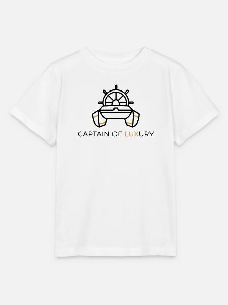 Luxus-Katamaran-Linienkunst - Stanley/Stella Kinder T-Shirt MINI CREATOR  - Weiß