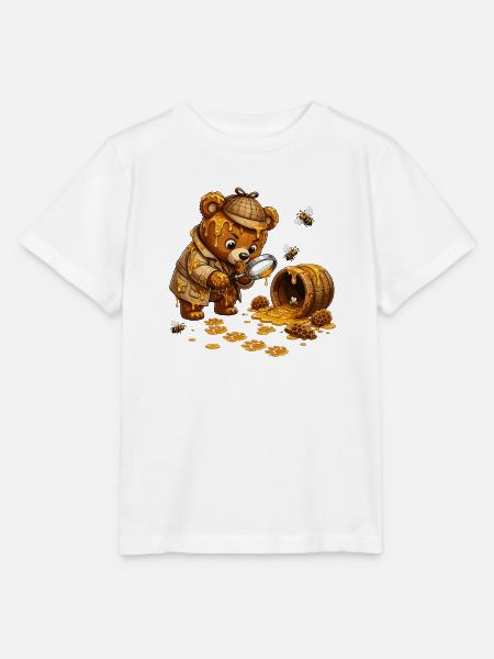 Honigjagd Bär mit Fass - Stanley/Stella Kinder T-Shirt MINI CREATOR  - Weiß