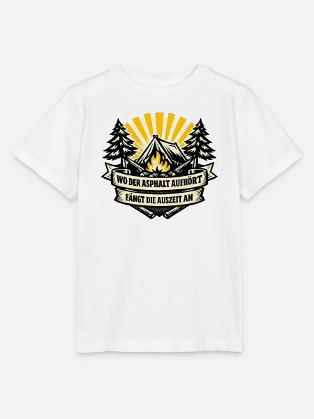 Camping-Auszeit am Waldfeuer - Stanley/Stella Kinder T-Shirt MINI CREATOR  - Weiß