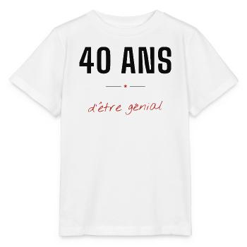 40 Ans d'être génial - T-shirt bio MINI CREATOR Stanley/Stella Enfant - blanc - Devant - Maike (125cm)
